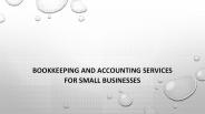 Bookkeeping and accounting services for Small Businesses