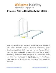 4 Transfer Aids to Help Elderly Out of Bed