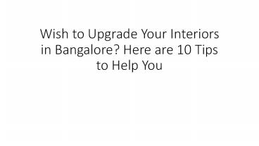 Best Interior Designers in Bangalore | Home Interiors Bangalore
