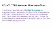 RPL ACS IT Skill Assessment Processing Time