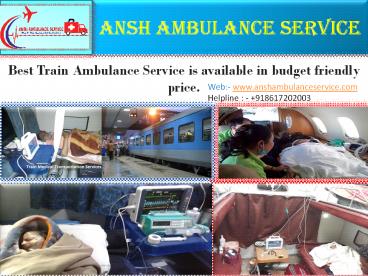 Air Ambulance Service in Patna best & secure |Ansh
