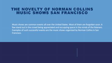 Norman Collins Popularizing Americana Rock