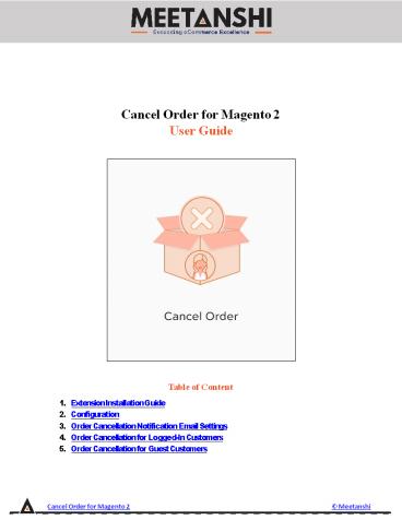 Magento 2 Cancel Order
