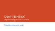 Digital Printing Services Company In Canada
