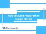 How To Avoid Plagiarism In Online Classes