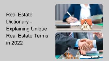 Real Estate Terms