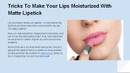 Tricks To Make Your Lips Moisturized With Matte Lipstick