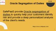 Oracle Segregation of Duties