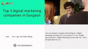 Top 5 digital marketing companies in Gurgaon