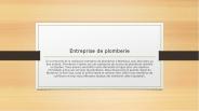 Entreprise de plomberie