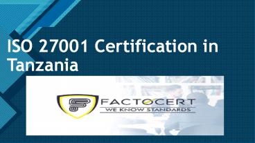 ISO 27001 Certification in Tanzania