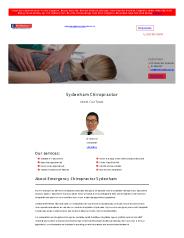 After hours, Home Visit Chiropractor Sydenham | Emergency Chiropractor