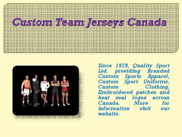 Custom Team Jerseys Canada (5)