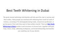 Best Teeth Whitening in Dubai