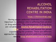 Alcohol Rehabilitation Centre in India