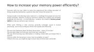 How to increase your memory power efficiently?