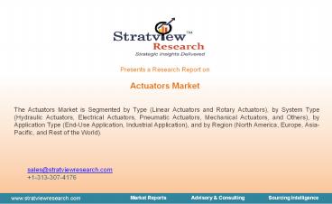 Actuators Market Size, Share, Trend, Forecast, & Industry Analysis