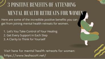 3 Positive Benefits of Attending Mental Health Retreats for Women