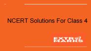 NCERT Solutions For Class 4