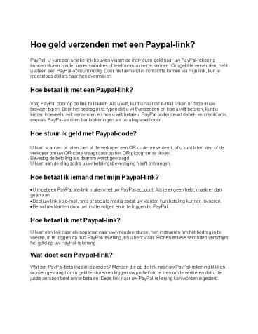 Hoe geld verzenden met een Paypal-link?