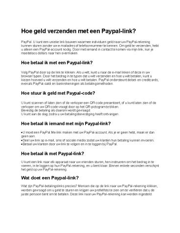 Hoe geld verzenden met een Paypal-link? (1)