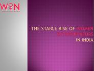 The Stable Rise of Women Entrepreneurs in India