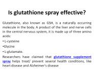 Is glutathione spray effective?