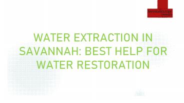 Here you will find the best water extraction service.