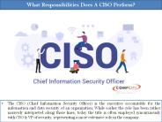 What Responsibilities Does A CISO Perform?