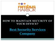 How to Maintain Security of Your Office?
