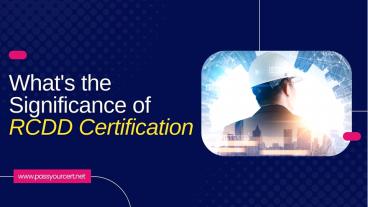 What's the Significance of RCDD Certification for your Structured Cabling Company