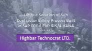 Highbar Technocrat's Sub-Contractor Solution on SAP ERP (1)
