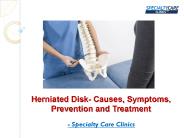Herniated Disk- Causes, Symptoms, Prevention and Treatment