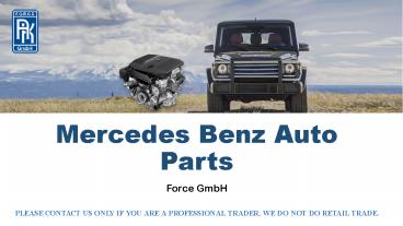 Mercedes Benz Auto Parts Supplier - Force GmbH
