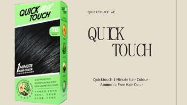 Best Hair Dye In UAE - Quick Touch