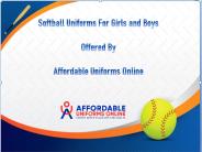 Softball Uniforms For Girls and Boys
