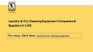 Laundry & Dry Cleaning Equipment Companies & Suppliers in UAE