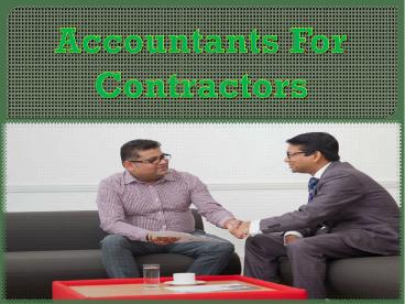 Accountants  For Contractors