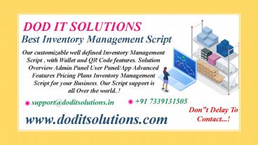 Readymade Inventory Management System | DOD  IT SOLUTIONS