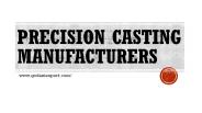 Best Precision Casting Manufacturers