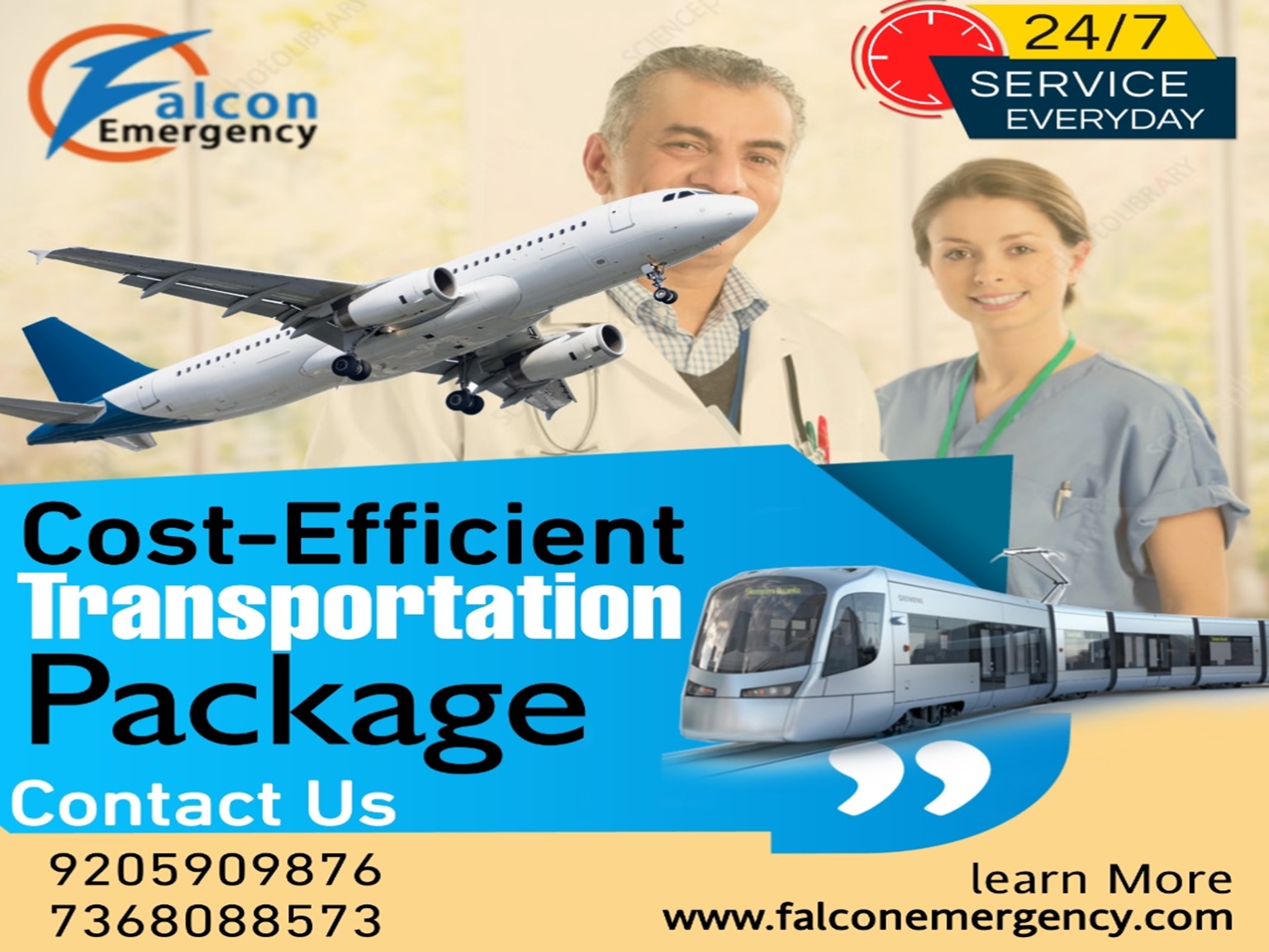 Falcon Emergency Train Ambulance in Guwahati and Ranchi Operates with a Knowledgeable Medical Staff