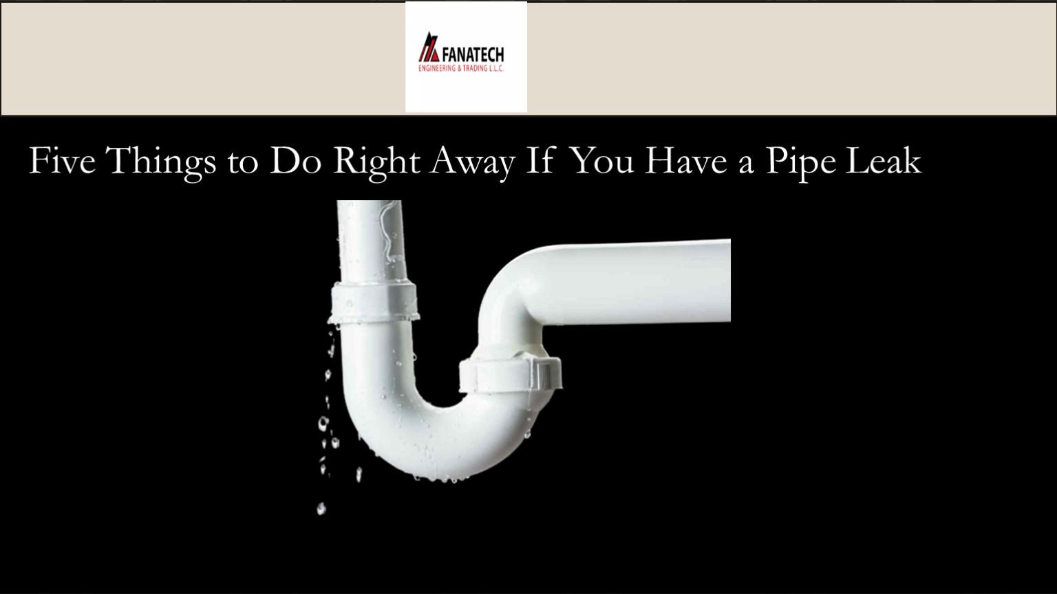 PPT Five Things to Do Right Away If You Have a Pipe Leak PowerPoint