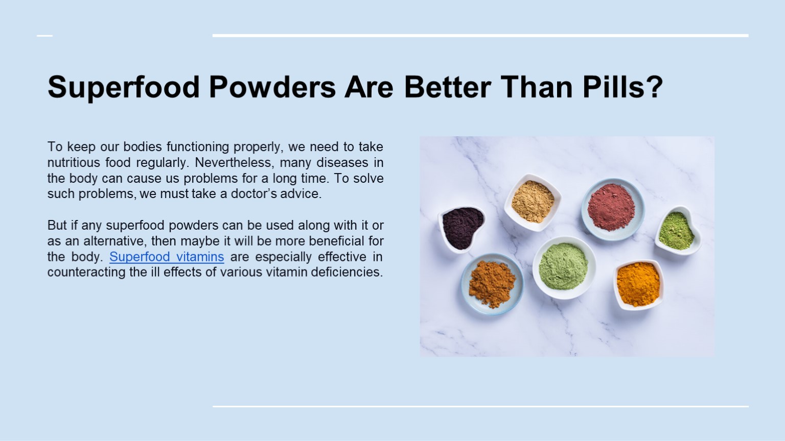 PPT Super Food Powders Are Better Than Pills PowerPoint presentation