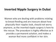 Inverted Nipple Surgery in Dubai