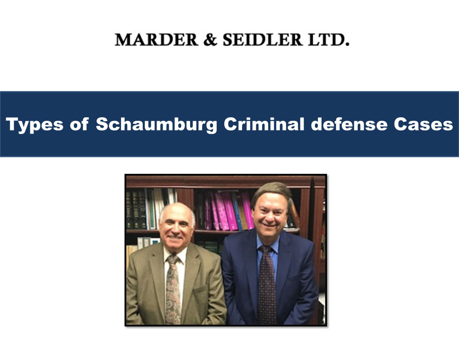 Types of Schaumburg Criminal Defense Cases
