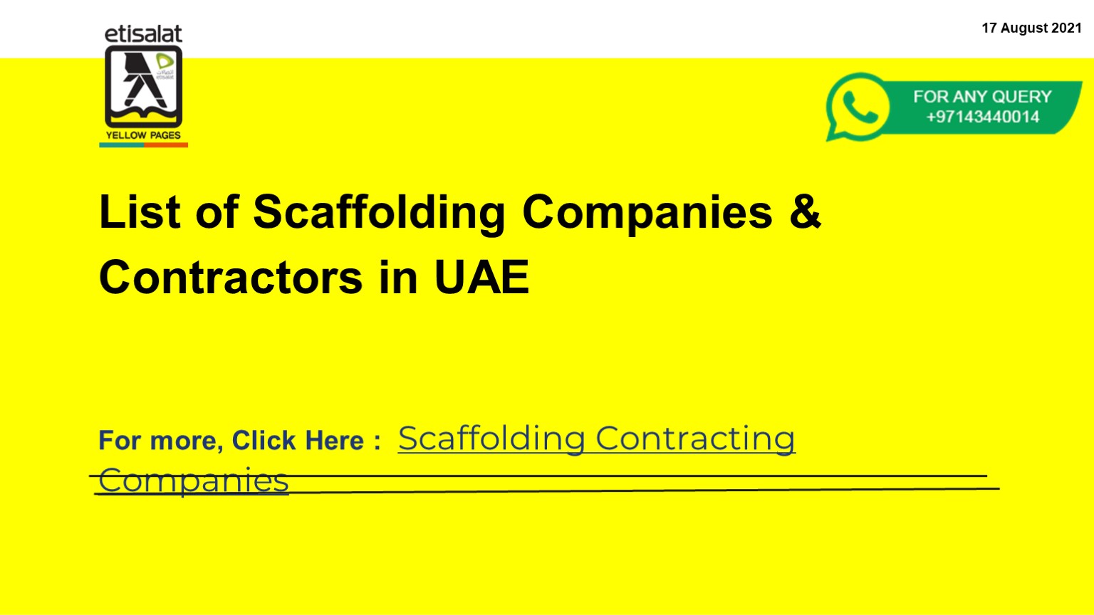 PPT – List of Scaffolding Companies & Contractors in UAE PowerPoint ...