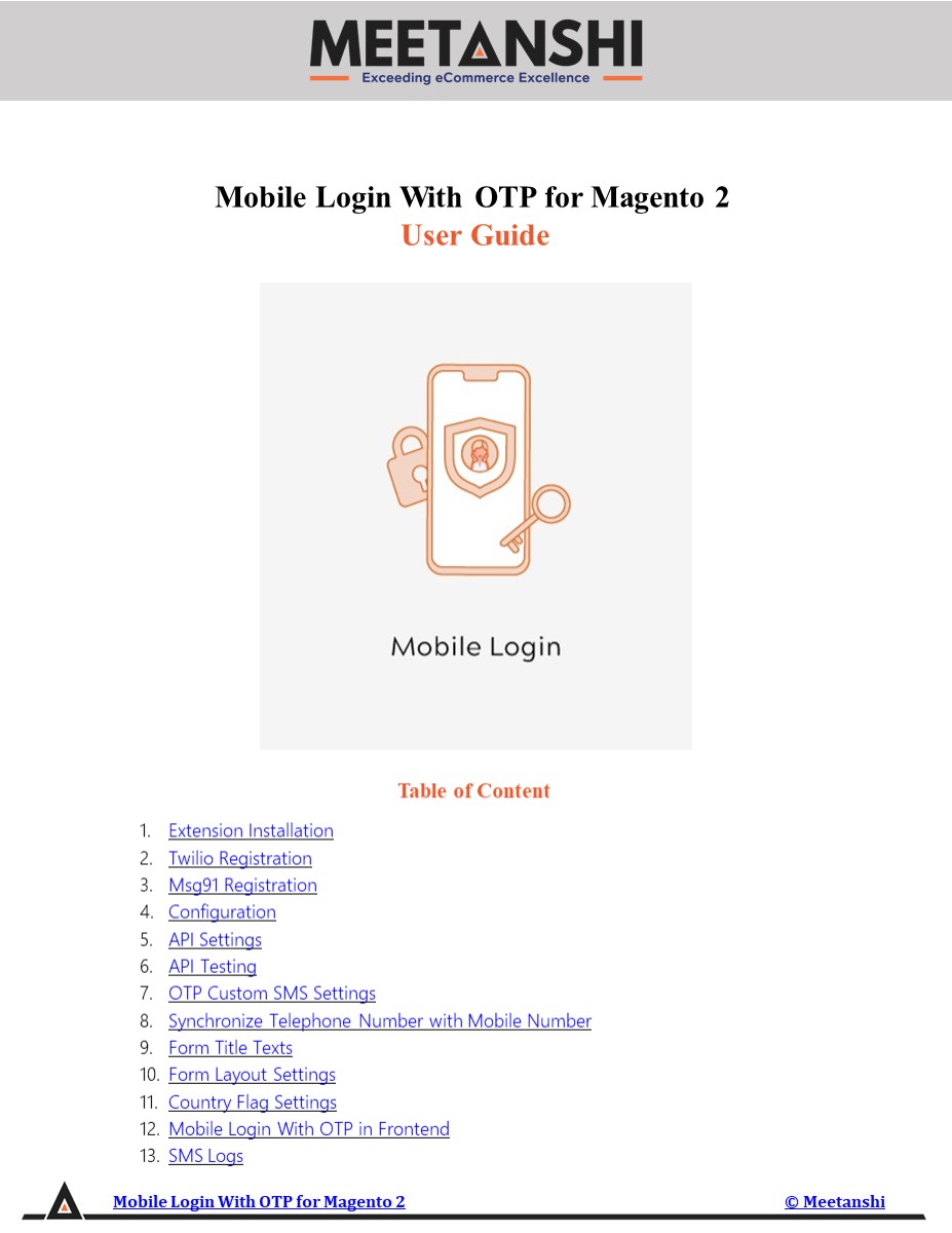 Magento 2 Mobile Login