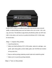 Fix Brother Dcp-j152w Setup