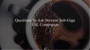 Questions To Ask Newton Sub-Giga ESL Companies