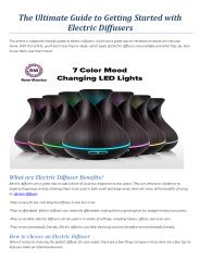 The Ultimate Guide to Getting Started with Electric Diffusers